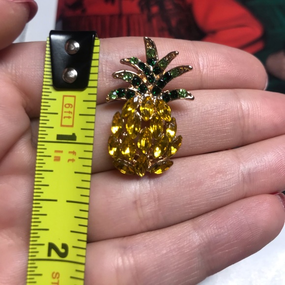 Pineapple Crystal Stud Earrings - Picture 6 of 6